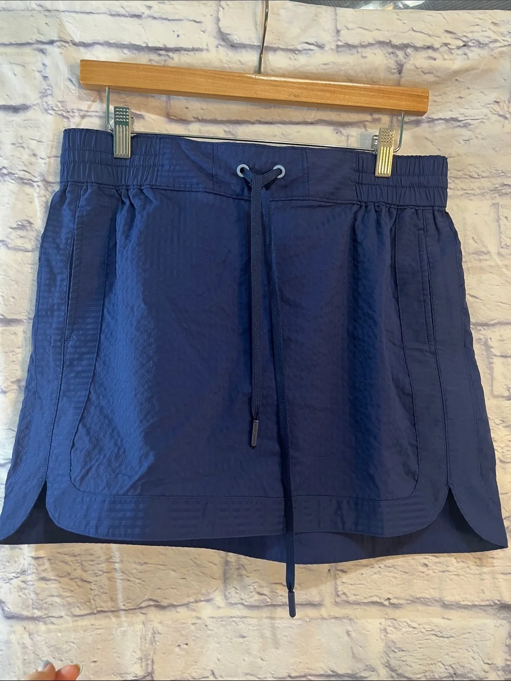 Vineyard Vines Active Skirt Drawstring Blue Textured Mini Size Small Vacation